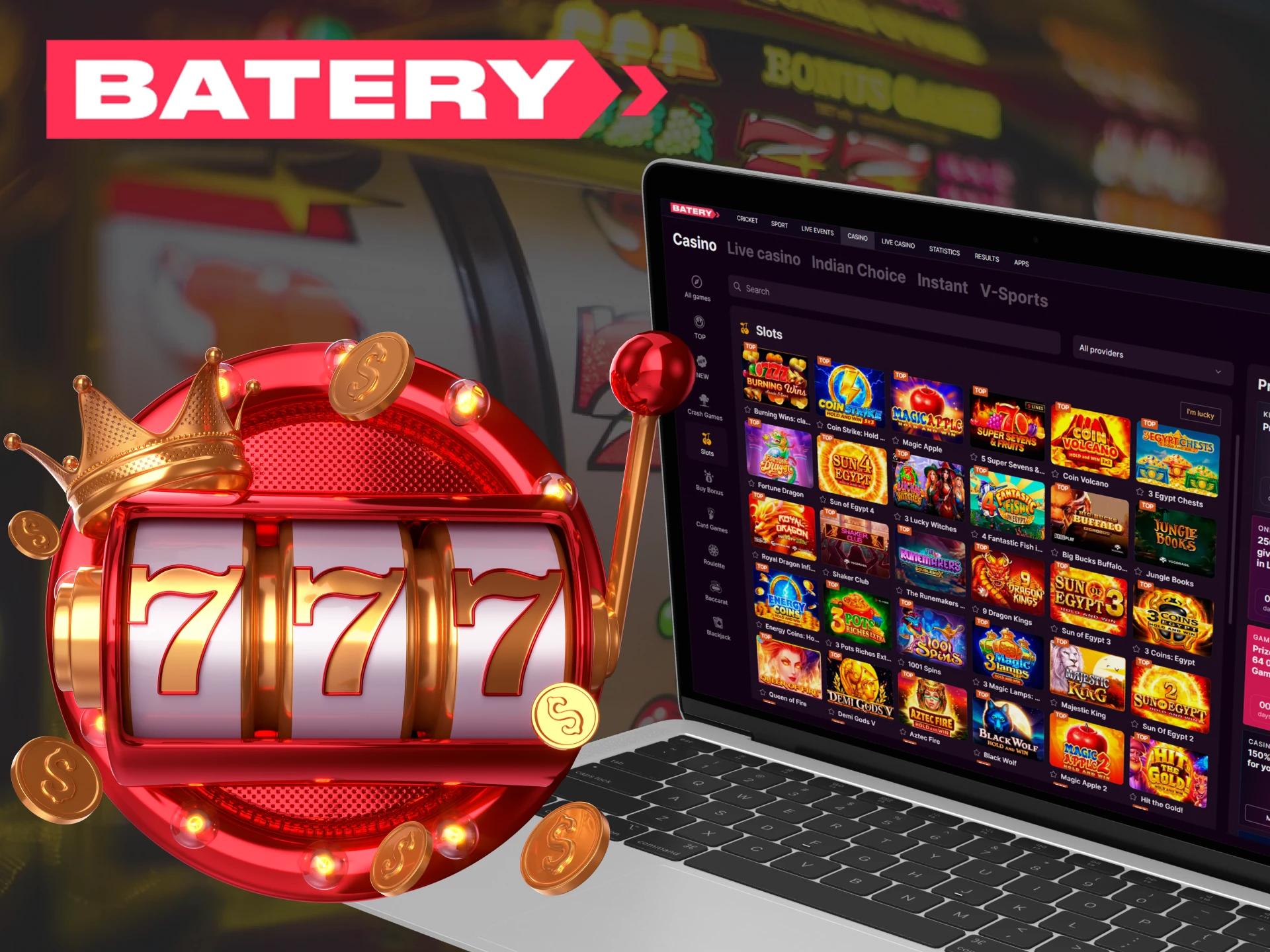 batery casino slot